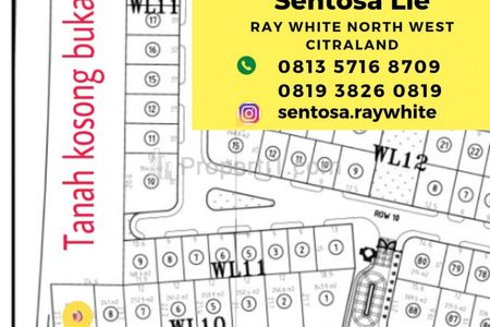 Dijual Tanah Raya Woodland Citraland Surabaya Barat - Nol Jalan RAYA KEMBAR Cocok buat Segala Usaha  - MURAH Rp 15 jt/m2 Nego - SHM - Bisa KPT Bank