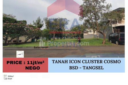 Dijual Tanah Kavling di Icon Cluster Cosmo, BSD - Tangerang Selatan