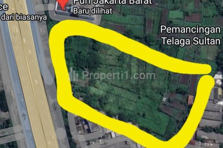 Disewakan Tanah Luas 1.6 Hektar di Kembangan Jakarta Barat, Dekat Puri, Pinggir Jalan Tol, Meruya, Sebelah Honda Mugen Puri