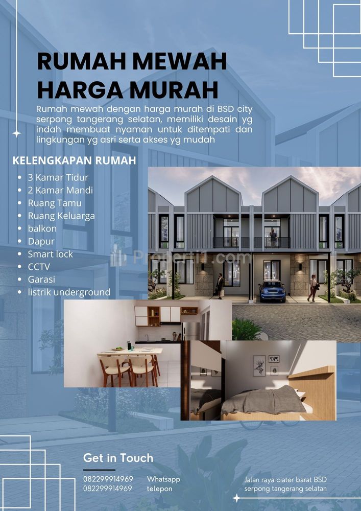 Rumah Dijual Cukup 10 Juta Sudah Bisa Punya Rumah 2 Lantai di BSD City Hafuza Residence Serpong - Tangerang Selatan