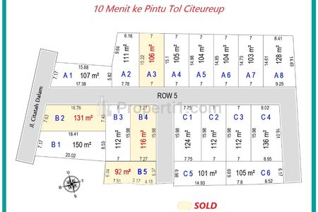 Dijual Tanah Murah 10 Menit Pintu Tol Citeureup - Promo Free SHM - Bogor