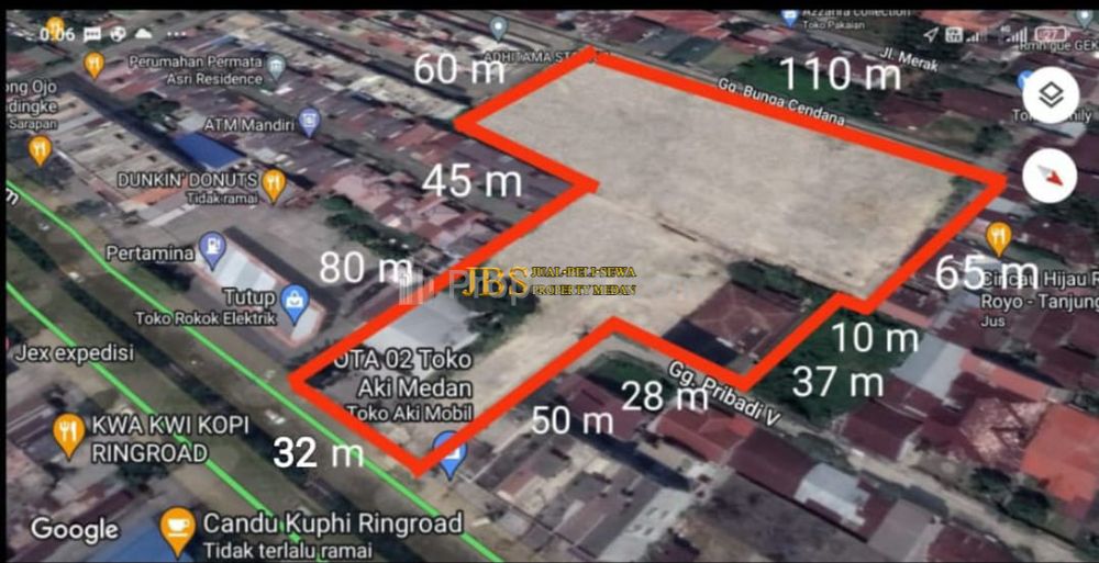 Dijual Tanah Kosong Lokasi Strategis di Jalan Gagak Hitam Daerah Ringroad - Medan