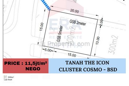 Dijual Tanah di The Icon Cluster Cosmo, BSD - Tangerang