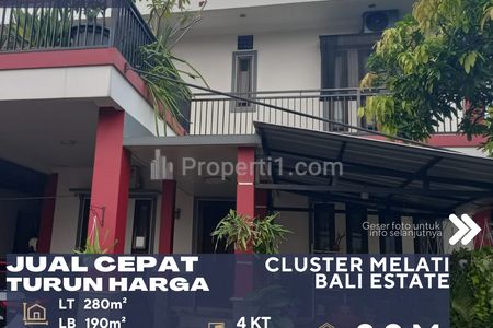 Lenteng Agung Jakarta Selatan Dijual Turun Harga Rumah ada Rooftop di Cluster Melati Bali Estate