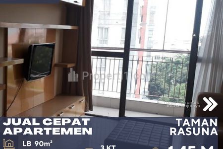 Dijual Unit Apartemen Taman Rasuna 3BR Lantai Rendah Furnish