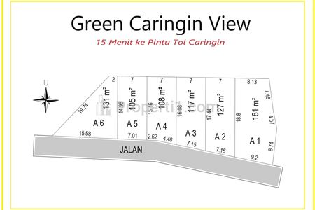 Dijual Tanah Murah 10 Menit Pasar Caringin Bogor - Promo Hanya 950 Ribu-an/m2