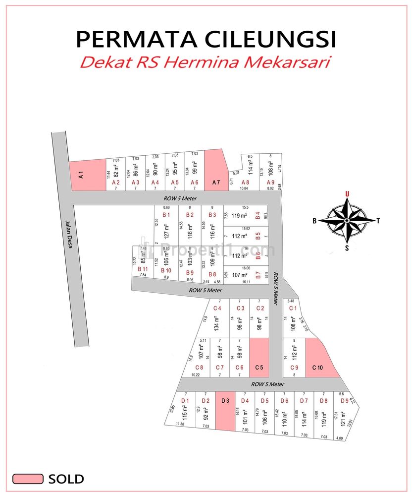 Jual Tanah Promo 1 Jt-an Dekat Calon Pintu Tol Setu SHM Pecah - Cileungsi, Bogor