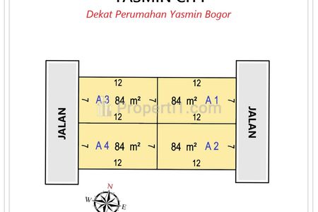 Dekat McDonald Semplak, Tanah Kavling Yasmin City Bogor Dijual Cepat