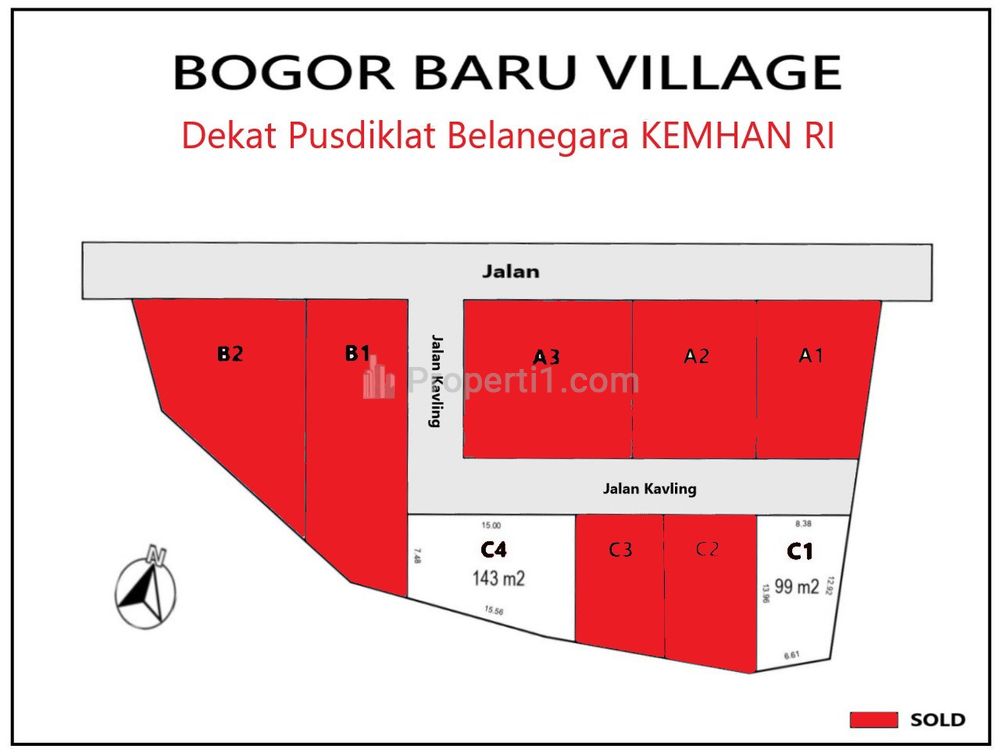 Jual Tanah Langsung Akad AJB 1 Jt-an Kavling Rumpin, Bogor