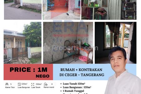 Dijual Rumah + Kontrakan di Ceger, Pondok Aren, Tangerang