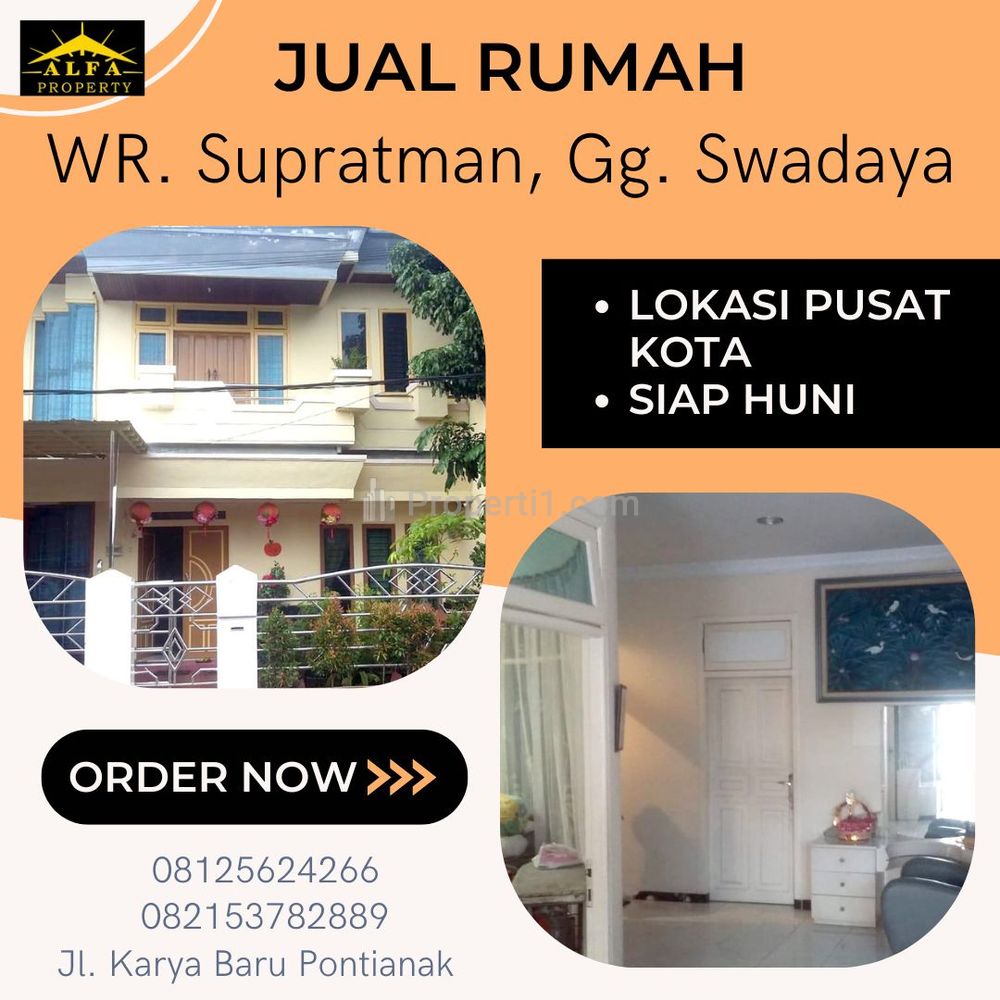 Dijual Rumah WR Supratman Gg. Swadaya Kota Pontianak