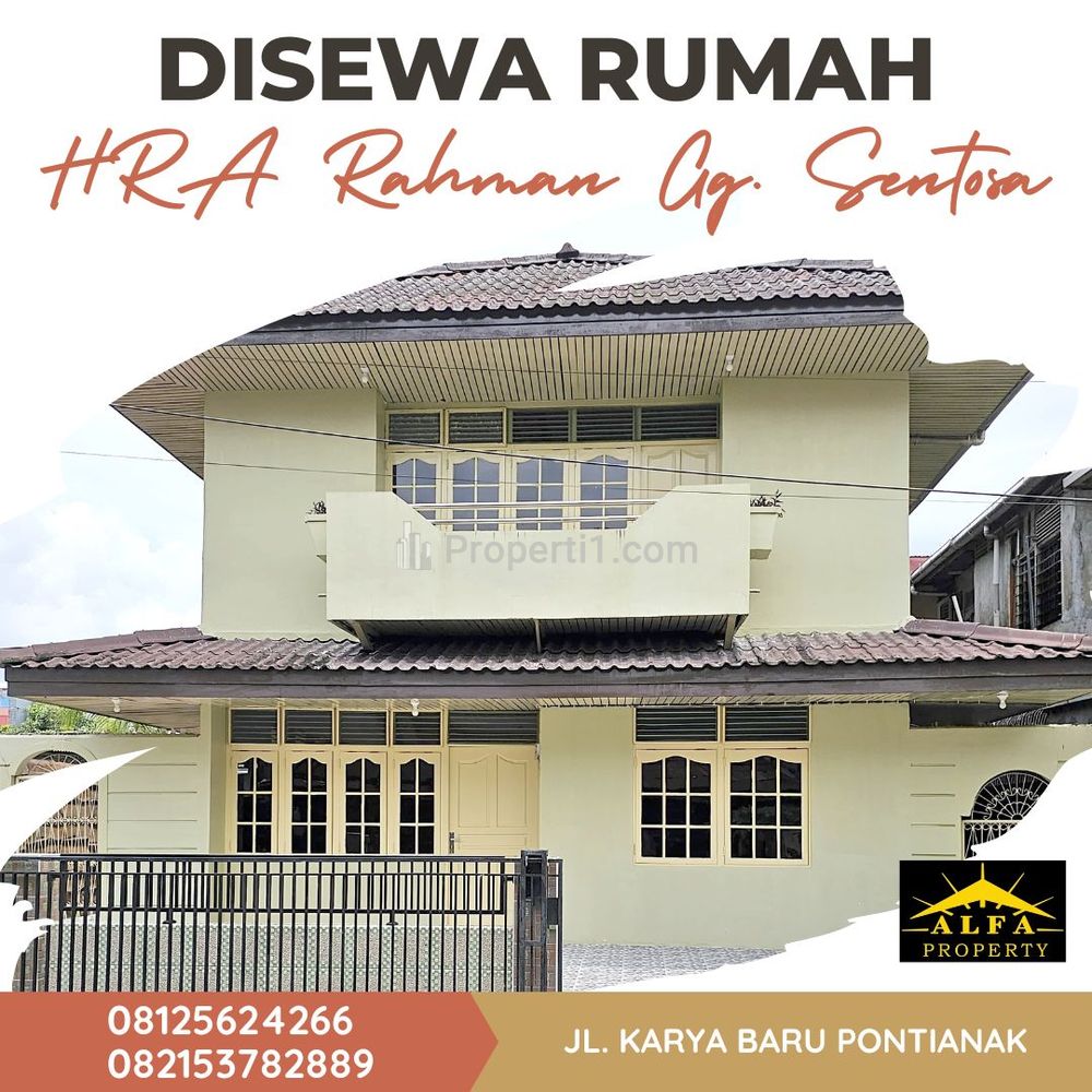 Disewakan Rumah di Jalan H. Rais A Rahman Gg. Sentosa Kota Pontianak