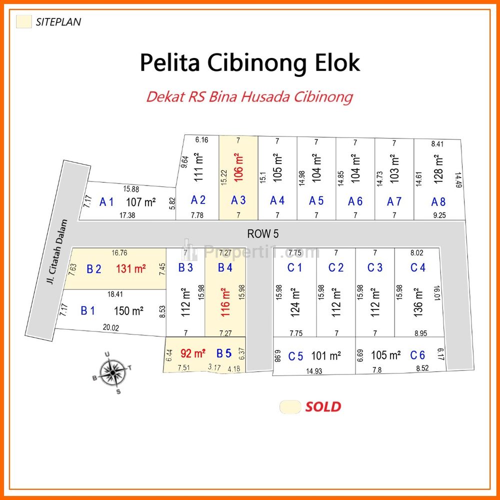 Jual Tanah Kavling SHM, Dekat RS Bina Husada Cibinong