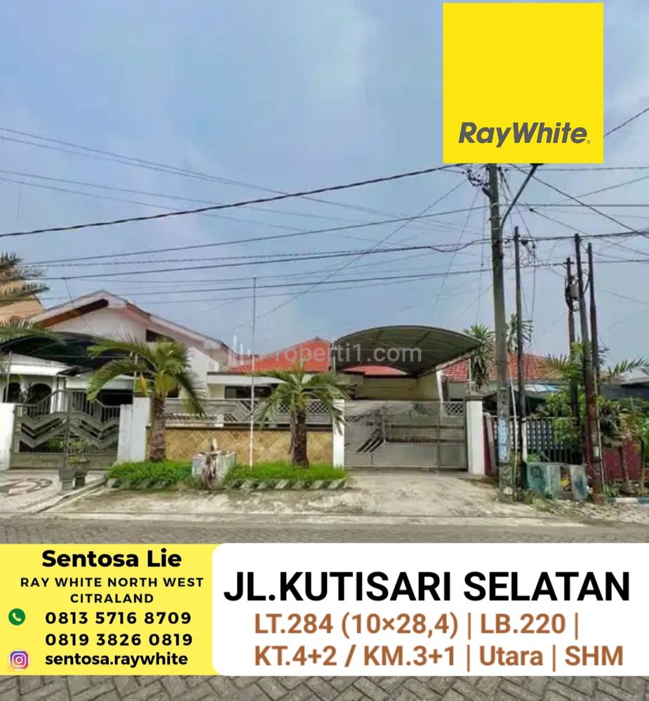 Dijual Rumah Jalan Kutisari Selatan - Surabaya Dekat UK Petra Siwalankerto , UBAYA Tenggilis Mejoyo