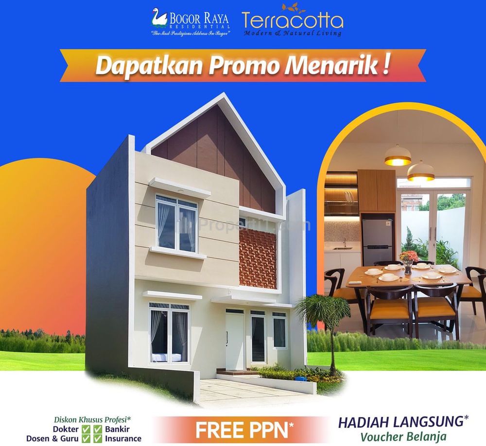 Dijual Rumah 2 Lantai di Kota Bogor Dekat Gor Cluster Terracotta Bogor Raya