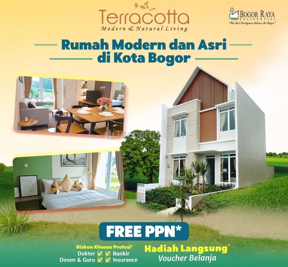 Dijual Rumah 2 Lantai di Kota Bogor Dekat Gor Cluster Terracotta Bogor Raya