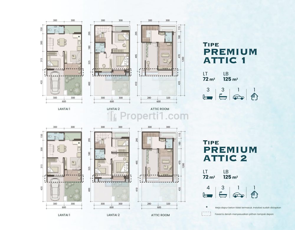 Dijual Rumah Attic Premium di Gading Serpong Tangerang