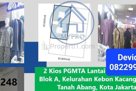 Dijual Kios MURAH 2 Unit PGMTA, Tanah Abang, Jakarta Pusat