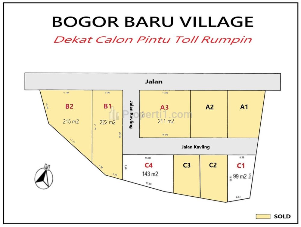 Jual Tanah Murah di Rumpin Bogor, 5 Menit ke Pusdiklat Kemhan RI