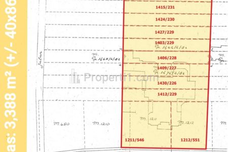 Dijual Tanah Luas 3.388 m2 di Jalan Raya Sidosermo Indah Surabaya Selatan - Cocok untuk Usaha - Dekat Raya Prapen, Jemursari, Raya Margorejo