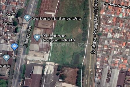 Dijual Tanah Ex Pabrik Kawat Baja di Pinggir Tol Gempol, Surabaya Kota