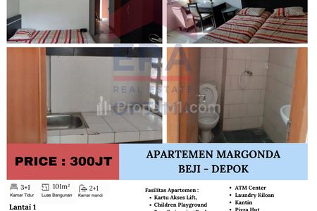 Dijual Apartemen Margonda Residences, Beji, Depok - Studio Semi Furnished