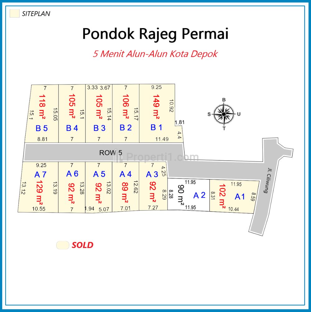 Dijual 10 Menit Alun-alun Depok Tanah Murah Bisa Dicicil 12x Tanpa Bunga