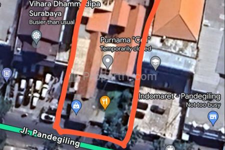 MURAH Rp.15 jt/m2 Dijual 1000 m2 Tanah Surabaya Pusat di Jalan Pandegiling, Dekat Jl. Kartini, Jl. Diponegoro, Jl. Teuku Umar, Cocok buat Segala Usaha