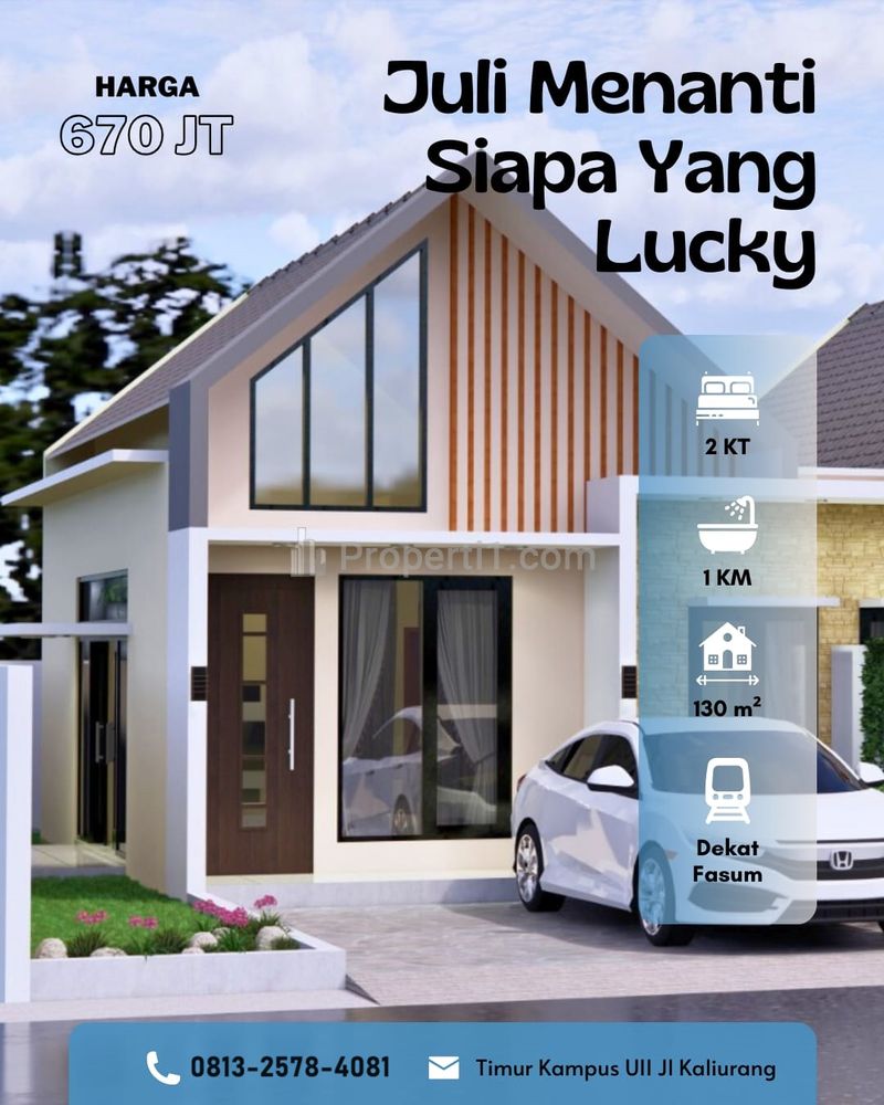 Dijual Rumah Baru Scandinavian Dekat Resto Pawon Mbah Gito, Sleman, Yogyakarta