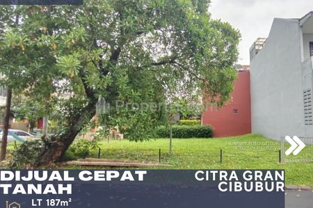 Tanah Kavling Siap Bangun Dijual Cepat Harga Termurah di CitraGran Cibubur, Bekasi