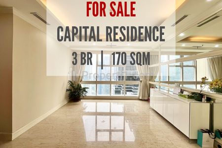 Apartemen Capital Residence Dijual Cepat, 3+1 BR, 170 Sqm, Furnished, Ready to Move In, Nice Interior Design, Direct Owner