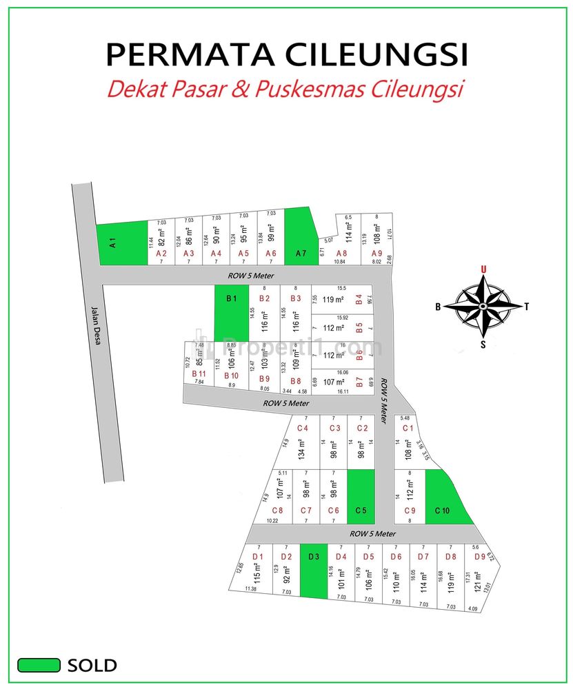 Dekat Funpark Grand Nusa Indah, Dijual MURAH Kavling Permata Cileungsi Bogor SHM