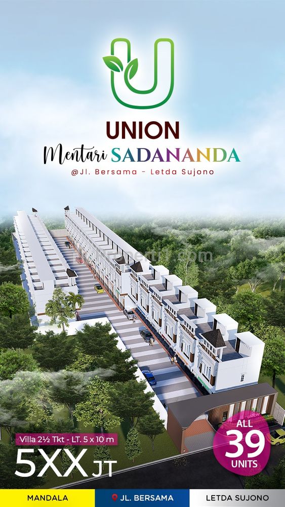 Dijual Rumah di Komplek Union Mentari Sadananda Jalan Bersama No. 178 - Letda Sujono - Medan