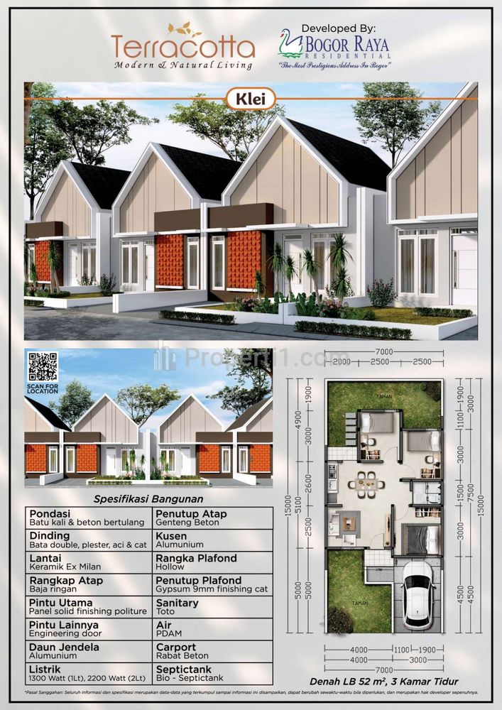 Dijual Rumah Murah 1 Lantai 3 Kamar Lokasi Strategis di Kota Bogor
