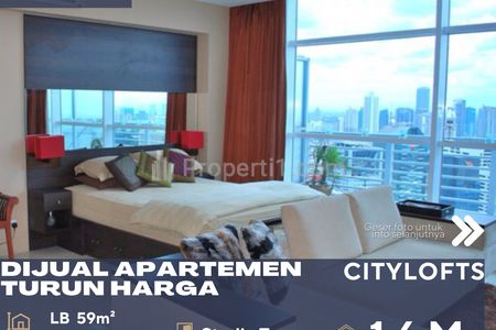 Dijual Unit Apartemen Tipe Studio Mewah View City di Cityloft Sudirman Jakarta Pusat Kondisi Furnish