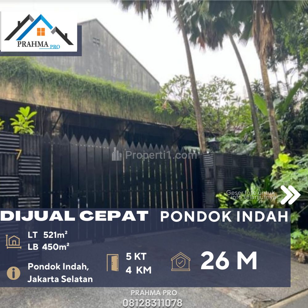 Dijual Rumah Minimalis Bagus di Pondok Indah, Jakarta Selatan