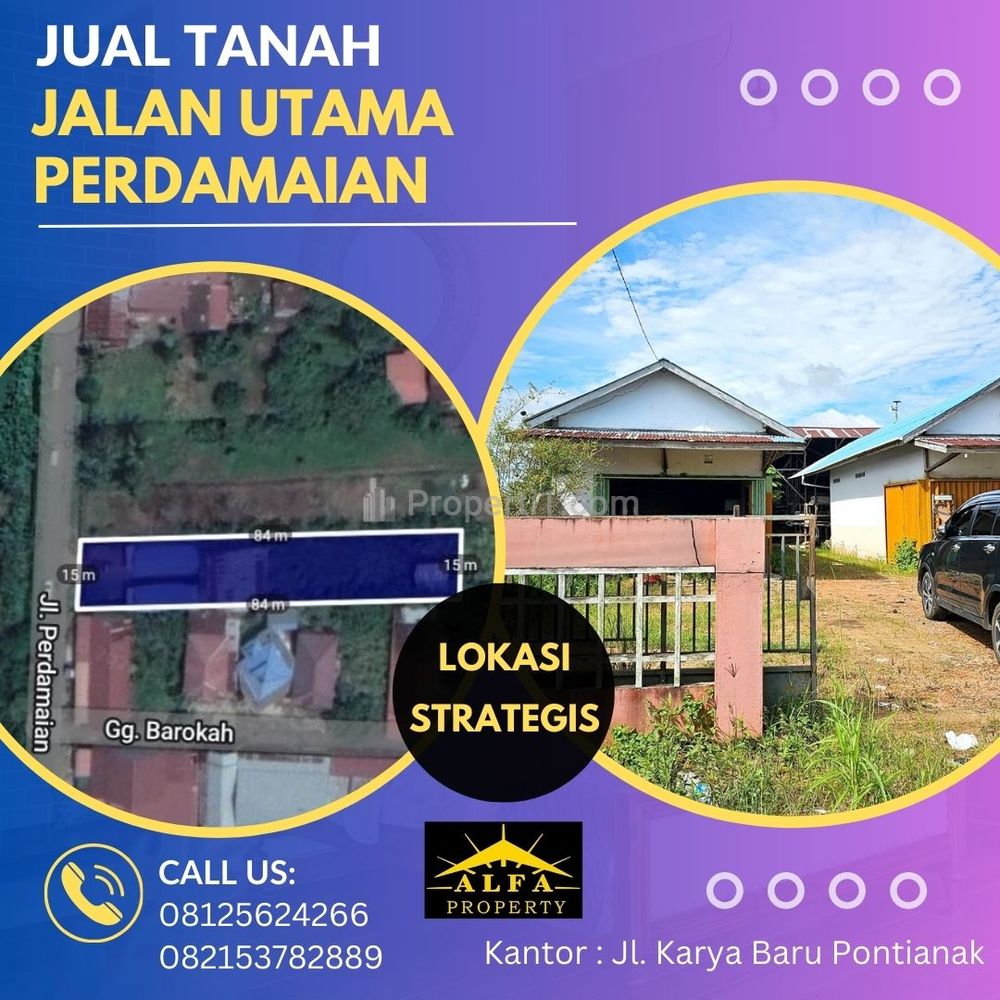Dijual Tanah di Jalan Perdamaian Kota Pontianak