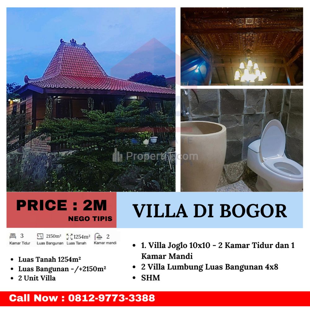 Dijual Villa di Bogor - Jawa Barat