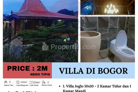 Dijual Villa di Bogor - Jawa Barat