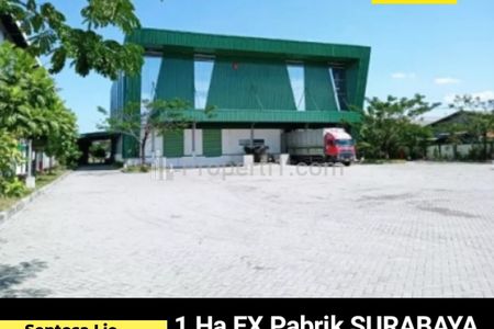 Dijual 1 Ha Ex Pabrik Mutiara Tambak Langon Indah Surabaya - Surat SHM - Strategis Lokasi  - Parkiran Luas