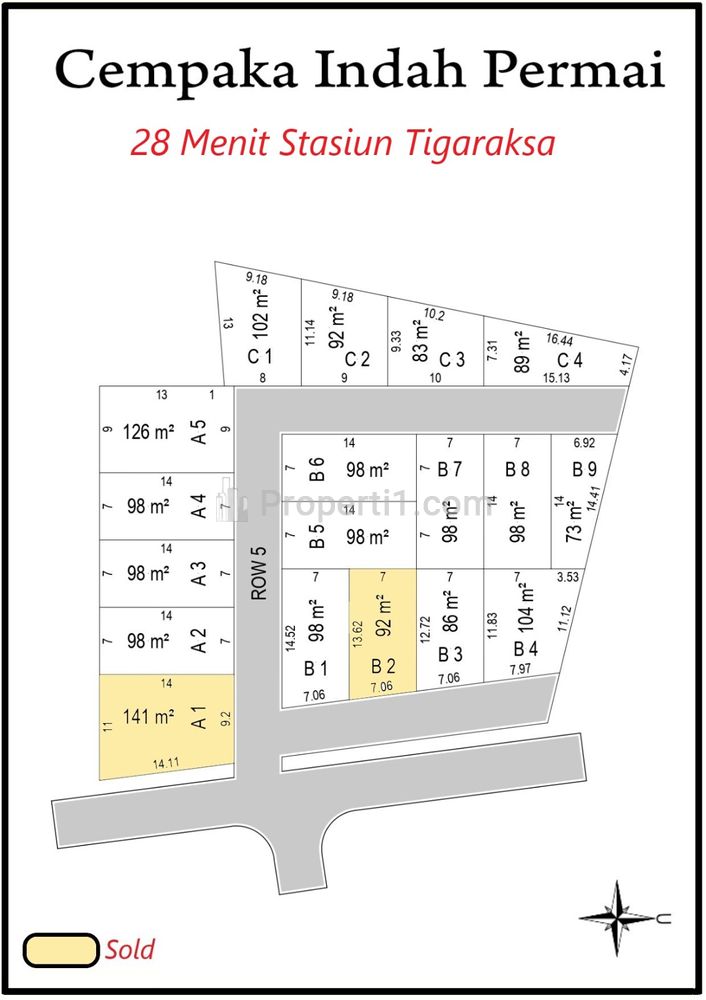 Dijual 2 Km Pasar Cisoka, Tanah Murah Hanya 700 Ribuan/m2