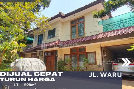 Dijual Rumah Bisa untuk Kantor dan Usaha Area Komersil Pinggir Jalan Raya di Daerah Rawamangun, Jakarta Timur