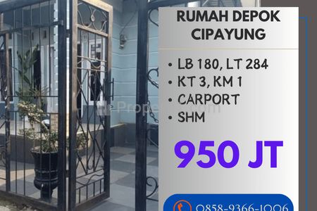 Jual Rumah Cipayung Depok Cakep Siap Huni Dekat Tol Sawangan Depok