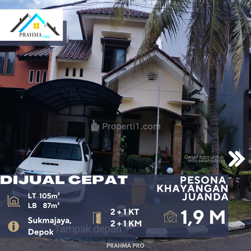 Dijual Rumah 2 Lantai di Dalam Komplek di Daerah Margona Depok