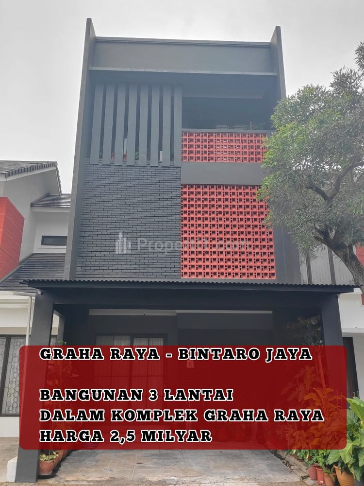 Dijual Rumah Mewah 3 Lantai di Komplek GRAHA RAYA BINTARO JAYA, Tangerang, Bisa KPR