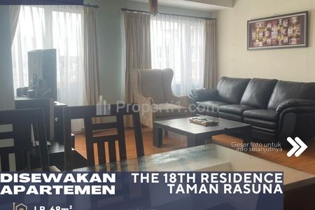 Sewa Apartemen Taman Rasuna 18th Residence di Rasuna Said Jakarta Selatan - 2 BR Full Furnished