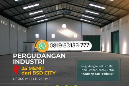 Dijual Gudang Industri Termurah Sigma Kartika Gunung Sindur Serpong, Tangsel