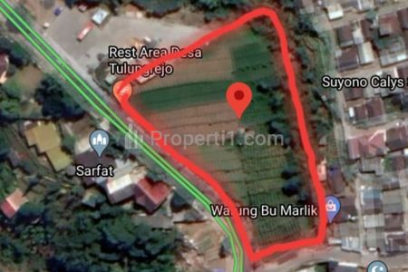 Dijual 4975 m2 Tanah BATU Jatim di Jalan Raya Tulungrejo - Bumiaji - Nol Jalan cocok buat Segala Usaha