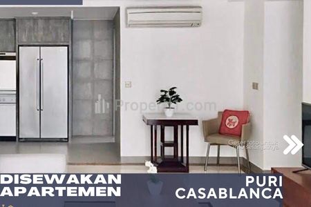 Disewakan Apartemen Puri Casablanca Dekat Mall Kota Kasablanka di Daerah Tebet Jakarta Selatan - 3 BR Full Furnished