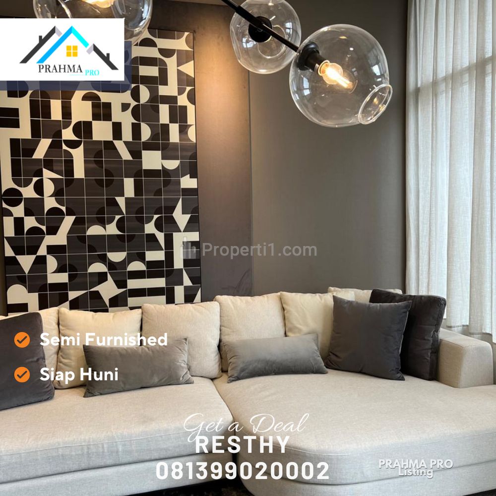 Dijual Apartemen Verde Two Daerah SCBD 2+1 BR di Daerah Kuningan Jakarta Selatan, Semi Furnished